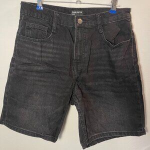 Frank & Oak black jean shorts